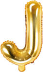 PartyDeco Balon folie Litera J , 35cm, auriu (1 buc. ) (FB2M-J-019)