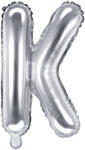 PartyDeco Balon folie Litera K , 35cm, argintiu (1 buc. ) (FB2M-K-018)