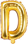PartyDeco Balon folie Litera D , 35cm, auriu (1 buc. ) (FB2M-D-019)