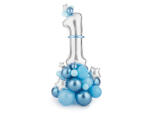 PartyDeco Buchet de baloane Cifra 1 , albastru, 90x140cm (GBN7-1-001)