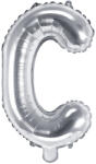 PartyDeco Balon folie Litera C , 35cm, argintiu (1 buc. ) (FB2M-C-018)