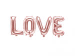 PartyDeco Balon folie Love, 140x35cm, rose gold (1 buc. ) (FB17M-019R)
