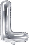 PartyDeco Balon folie Litera L , 35cm, argintiu (1 buc. ) (FB2M-L-018)
