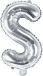 PartyDeco Balon folie Litera S , 35cm, argintiu (1 buc. ) (FB2M-S-018)
