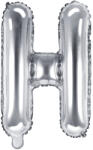 PartyDeco Balon folie Litera H , 35cm, argintiu (1 buc. ) (FB2M-H-018)