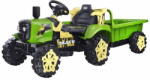 Ramiz Zöld traktor pótkocsival - elektromos jármű gyerekeknek