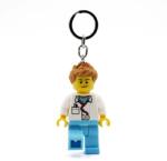 LEGO® Breloc LEGO® Iconic cu LED, Barbat Doctor, Albastru/Alb (LGL-KE184H)