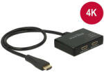 DELOCK Splitter HDMI 1x HDMI in > 2x HDMI out 4K 30Hz (87700) - okoscucc