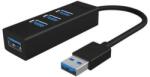 RaidSonic Hub USB IcyBox IB-HUB1419-U3, 4 Porturi USB 3.0 (Negru) (IB-HUB1419-U3)