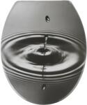 Wenko Waterdrop WC-ülőke, szürke, leeresztő automatikával (21685100)