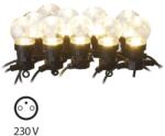EMOS LED fényfüzér 10 x party égő IP44 5 m átlátszó melegfehér (DCPW02)