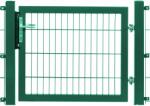  Egyszárnyú kapu Premium kétrudas panelkitöltés zöld keret 200 cm x 100 cm (041301)