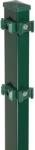  Sarokkerítésoszlop kétrudas hálós kerítéspanelhez zöld 4 cm x 6 cm x 220 cm (041107)