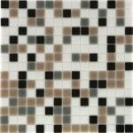  Üvegmozaik szőnyeg Black Grey Brown White 32, 6 cm x 32, 6 cm (28535)