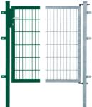  Egyszárnyú kapu kétrudas hálós kerítéspanelhez zöld 200 cm x 100 cm (043447)