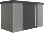 Biohort Neo szerszámos ház kétszárnyú ajtó 1D 2.3-as változat kvarc-sötétszürke