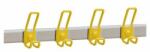  No brand Fali akasztó 4 akasztós, acél, hossza: 60 cm sárga