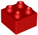 LEGO® Alkatrészek (Pick a Brick) Piros 2x2 DUPLO Kocka Elem 343721