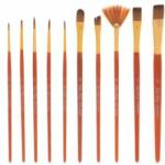 Kik Artist Brushes 10pcs set de perii de vopsea, roșu (KX5550)