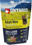 ONTARIO Hrăniți Ontario Adult Mini Miel și Orez 0, 75 kg (214-10593)