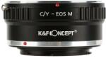 K&F Concept Adaptor montura K&F Concept C/Y-EOS M de la Contax/Yashica la Canon EOS M KF06.257
