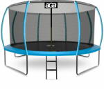 AGA EXCLUSIVE Trampolína 430 cm Světle modrá + ochranná síť + žebřík
