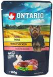 ONTARIO DOG zacskós kutyaeledel: sertés csirkével húslevesben 10 x 100 g