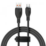 Baseus Pudding USB-A to USB-C adatkábel, töltőkábel, fekete (100W, 5A, 2m, P10355703111-01)