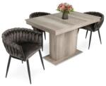  Deluxe szék Kis Flóra asztallal - 3 személyes étkezőgarnitúra