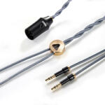 DD HIFI BC150XLR 3.5mm EXTENDED - Szimmetrikus ezüst fejhallgató kábel 4-Pin XLR csatlakozóval - 195cm (DDHIFI-BC150XLR-35E-195)