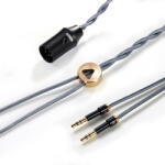 DD HIFI BC150XLR - Szimmetrikus ezüst fejhallgató kábel 4-Pin XLR csatlakozóval - 145cm - 3, 5mm (Extended) (DDHIFI-BC150XLR-35E-145)