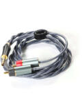 DD HIFI RC40A - Sztereó jelkábel 4, 4mm dugó és 2x RCA dugó aranyozott csatlakozókkal - 120cm (DDHIFI-RC40A-120)
