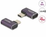 Delock Adaptor USB 4 type C 8K60Hz/240W unghi 90 grade stanga/dreapta T-M, Delock 60287 (60287)