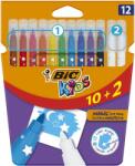 BIC Filctoll készlet, BIC KIDS Magic, 10+2 különböző szín (BC9202953) - pencart