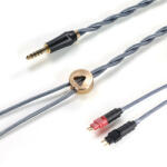 DD HIFI BC150B 2-PIN - Cablu de căști simetric din argint cu conector de 4.4mm - 145cm (DDHIFI-BC150B-2P-145)