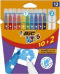 BIC Filctoll készlet, BIC KIDS "Magic", 10+2 különbözõ szín (12 db)
