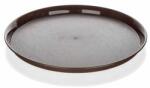 BANQUET Culinaria műanyag tálca - 32x2 cm - kerek barna (VET-12824001)