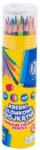 Astra Színes ceruza ASTRA háromszögletű henger dobozban hegyezővel 24 színű (312023907) - decool