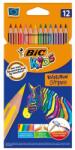 BIC Színes ceruza BIC Kids Evolution hatszögletű hajlékony csíkos környezetbarát 12 db/készlet (9505222)