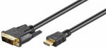MicroConnect Cablu video HDMI-DVI (18+1) (T-T) cupru contacte aurite single link 5m (HDM191815)