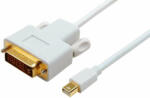 MicroConnect Mini DisplayPort to DVI-D, Cable 1m Dual Link 24+1 (MDPDVI1)