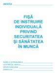 OFFICE MAX Fisa individuala de instructaj pentru sanatate si securitate in munca (SSM) (TI8093)