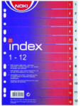 Office Index plastic A4 numeric 1-12, 12 file (KF01826)