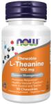 NOW L-Theanine 100 mg Chewable | with Inositol & Taurine [90 Дъвчащи таблетки]