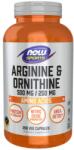 NOW Arginine/Ornithine 500/250 mg [250 капсули]