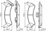 Bosch set placute frana, frana disc BOSCH 0 986 494 348 (0 986 494 348)
