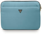 GUESS Husa de protectie laptop Guess, Universala, pentru laptop de 13 inch, Triangle logo, Material cauciucat, Albastru