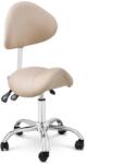 physa Nyeregszék - állítható magasságú háttámla és ülés - 55-69 cm - 150 kg - Krémszínű, Ezüst (PHYSA MANNHEIM CREAM)