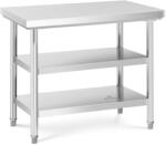 Royal Catering Masă de Lucru din Oţel inoxidabil- 100 x 70 cm - 600kg - 3 nivele RCWT-100X70-3L-E (RCWT-100X70-3L-E)