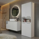 GreenSite Drohmo 2K DK fürdőszoba szekrény, 60x174x30 cm, fehér
